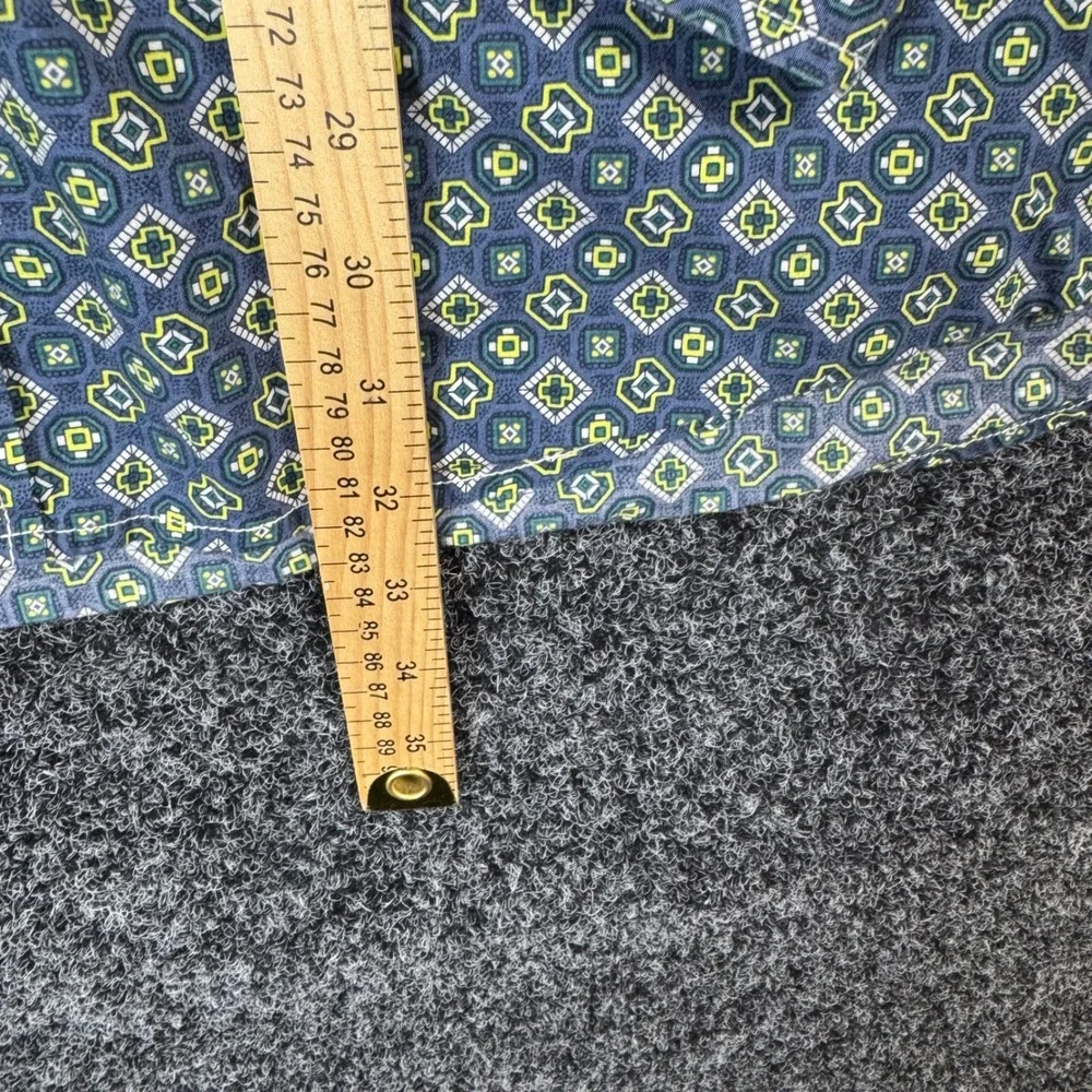 CINCH MODERN FIT Mens Blue Geometric Print Long Sleeve Snap Shirt XXL - Picture 6 of 6